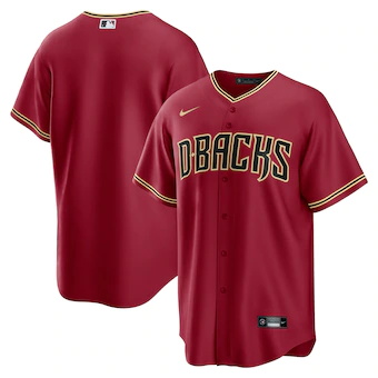 mens nike red arizona diamondbacks alternate replica team j